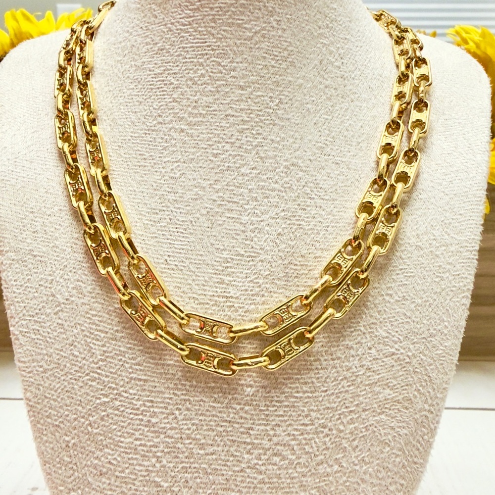 New Vintage Celine Gold Chain Necklace - Picture 2 of 14